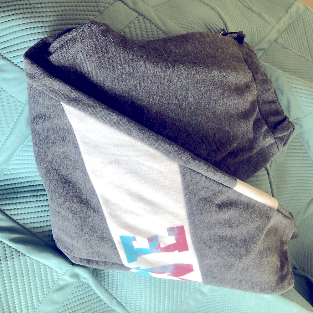 Gray and “love” joggers